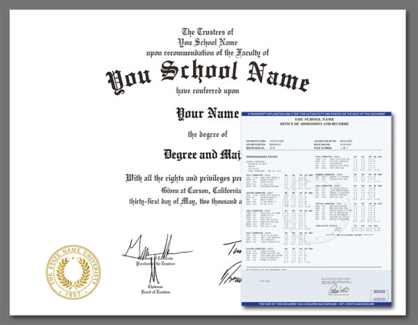 Buy fake University diploma with transcript from USA