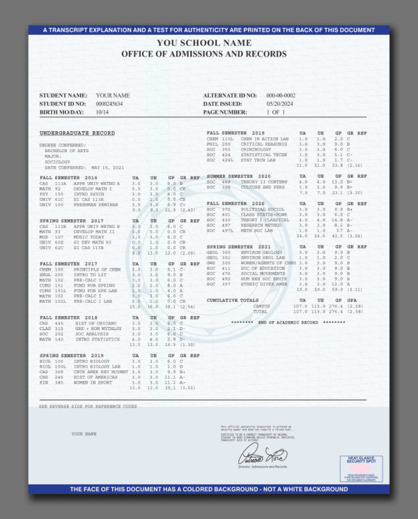 Buy fake USA transcript