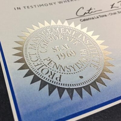 Sliver Real Raised seal