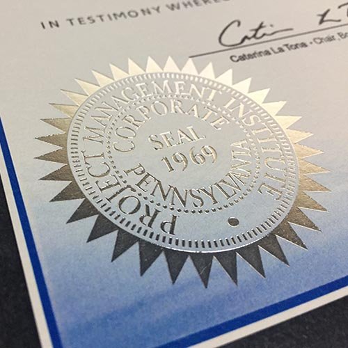 Sliver Real Raised seal